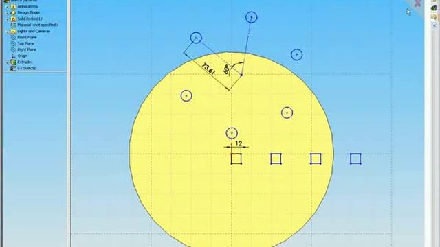 SolidWorks Sketch Patterns Demonstration смотреть онлайн