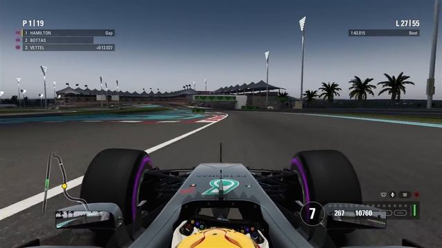 F1 2017 - 100% Race At Yas Marina Circuit, Abu Dhabi In Hamilton's Mercedes