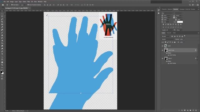 Hand silhouette colour overlay in Photoshop смотреть онлайн