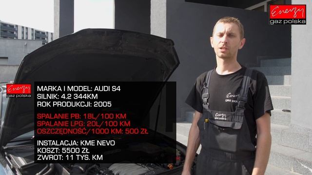 Już jest! AUDI S4 4.2 344KM 2005r w Energy Gaz Polska na auto gaz KME Nevo смотреть онлайн