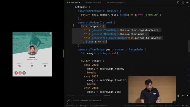 Potenciando VUE con TypeScript, Inversify, Vuex y otras herramientas смотреть онлайн
