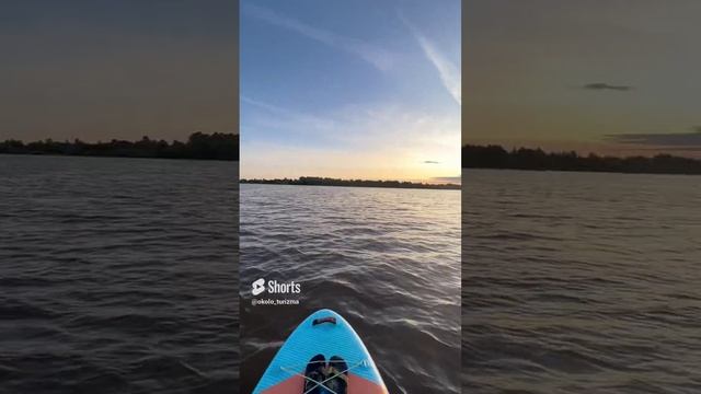 На сап борде у Лахты на закате | Лахтинский разлив