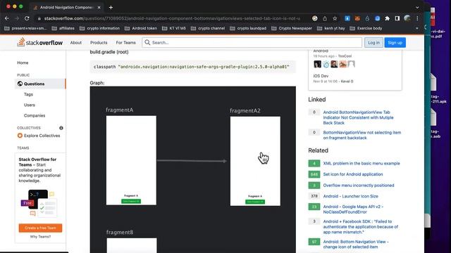 Android Navigation Component : BottomNavigationView's selected tab icon is not updated смотреть онлайн