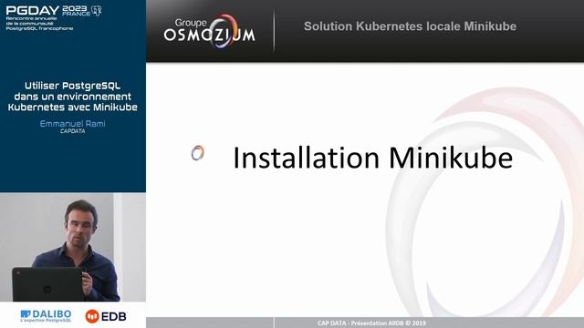 pgday.fr 2023 : Utiliser Postgres dans Kubernetes avec Minikube - Emmanuel Rami (CapData) смотреть онлайн