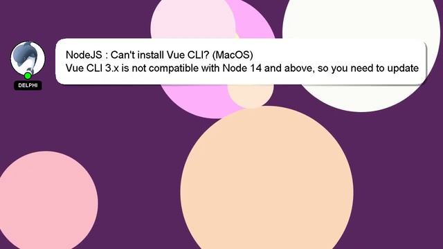 NodeJS : Can't install Vue CLI? (MacOS) смотреть онлайн