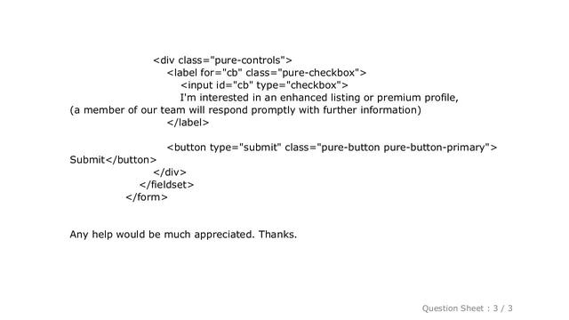 HTML : Aligning text next to a checkbox смотреть онлайн