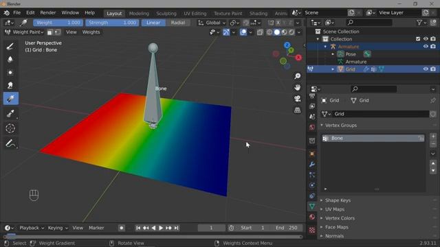 54. Blender. Quantize, Normalize, Smooth (Weight Paint) | Весовая раскраска