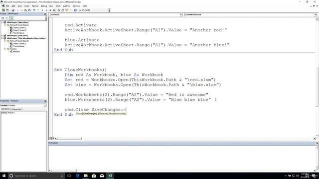 Excel VBA Programming - Object Deep Dive | 9 - The Workbook Close Method смотреть онлайн