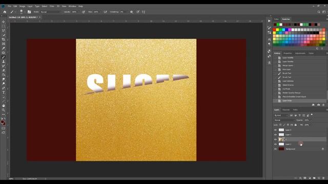 Sliced Text Effect in Photoshop|Эффект разрезанного текста в фотошопе смотреть онлайн