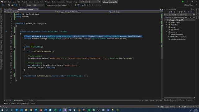 Write and Read Windows App Settings смотреть онлайн