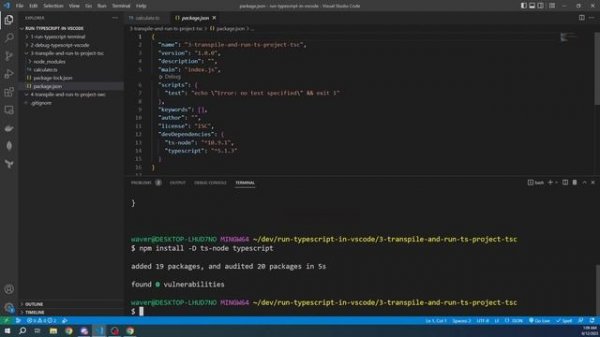 How to Run TypeScript in Visual Studio Code