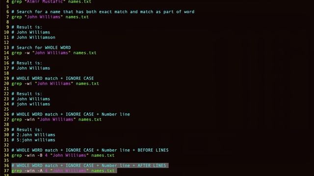 grep command — in a nutshell смотреть онлайн