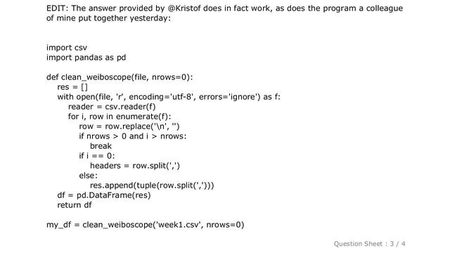 Pandas : Pandas cannot load data, csv encoding mystery смотреть онлайн