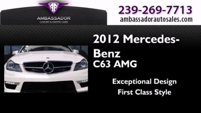 Preowned 2012 Mercedes-Benz C63 AMG Naples FL 34104 смотреть онлайн