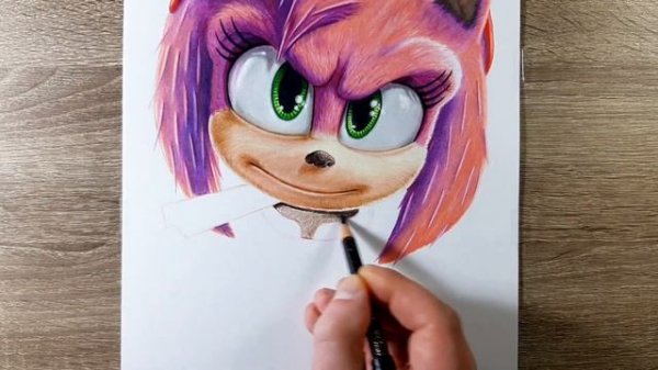 Amy Rose ( Sonic the hedgehog 3 ) Speed draw. / Эми Роуз ( Соник 3 ) Рисунок.