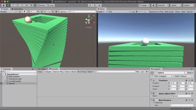 Making a mobile game Stack Ball clone in Unity3D | Speed coding смотреть онлайн