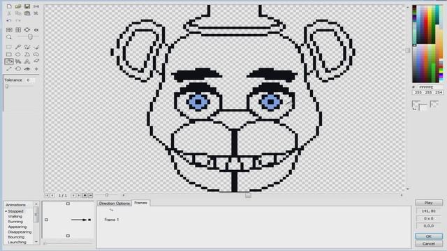 Рисуем пиксельного Фредди/Drawing pixel Freddy смотреть онлайн
