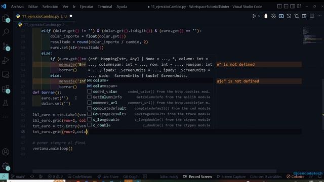 11 Tkinter, ejercicio cambio moneda смотреть онлайн