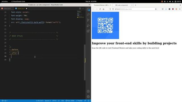 Creating a simple QR code component with HTML and CSS смотреть онлайн