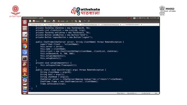Developing RMI Based GUI Client for ChatServer(ChatFrame) смотреть онлайн