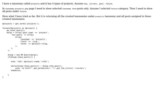 Wordpress: How to get all posts assigned to a taxonomy term only? смотреть онлайн