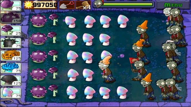 Best strategy Plants vs Zombies | Catastrophic War with Hypno-shroom vs Gloom-shroom full Survival смотреть онлайн