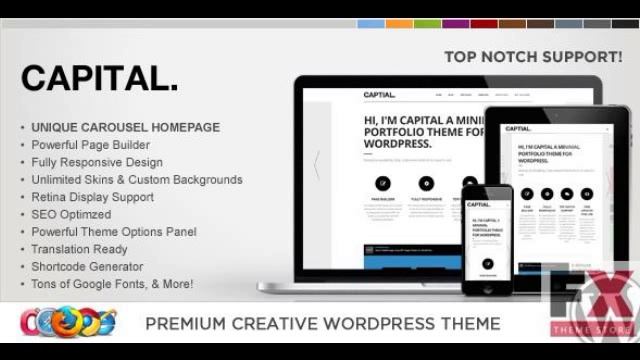 Preview WP Capital Responsive Creative WordPress Theme смотреть онлайн