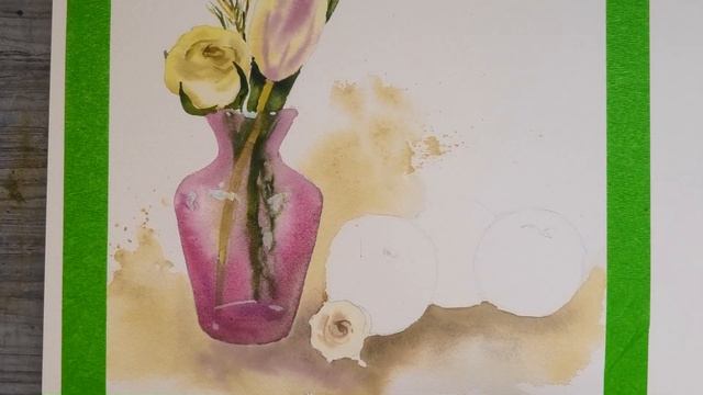 How to Paint a Still Life with a Glass Vase in Watercolour смотреть онлайн