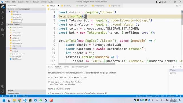 Bot de Telegram con MySQL - Tutorial de conexión смотреть онлайн