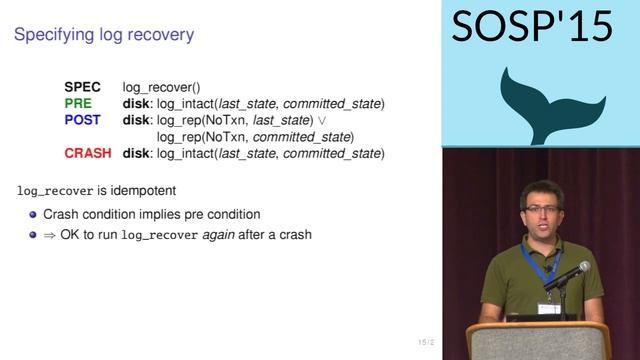 Using Crash Hoare logic for certifying the FSCQ file system смотреть онлайн