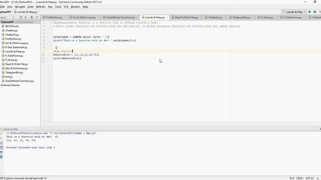Python Tutorial - Lambda & Map - DIY -12 смотреть онлайн