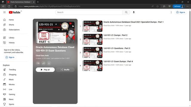 1Z0-1085-23 OCI 2023 Foundations Associate Practice Questions : Part 14 смотреть онлайн