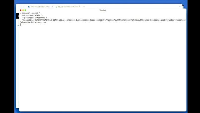 Demonstration of Oracle Database API for MongoDB смотреть онлайн
