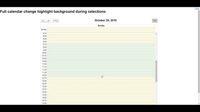 Full calendar change highlight background during selections смотреть онлайн