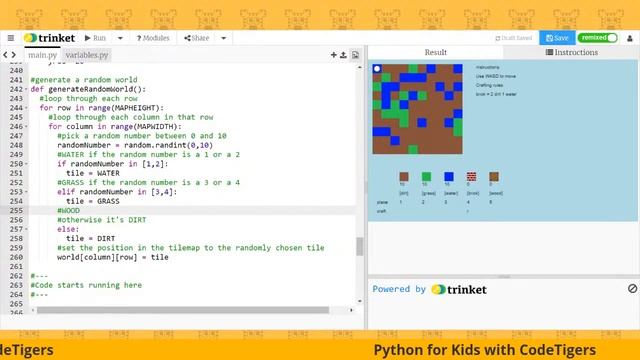 Ep - 25 | Python for Kids | Design Your Own Minecraft Game | CodeTigers смотреть онлайн