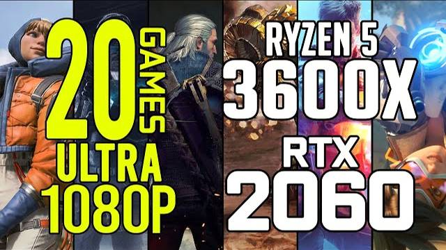 20 Games On Ryzen 5 3600x + RTX 2060 Ultra 1080p Benchmarks!