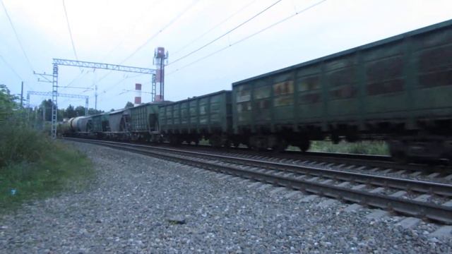 Электровоз ВЛ10У-102 с грузовым поездом перегон Латышская-Нара 2.08.2017 смотреть онлайн