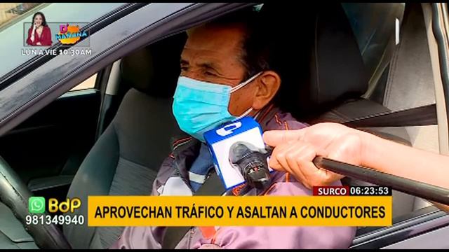Surco: aprovechan tráfico y asaltan a conductores смотреть онлайн