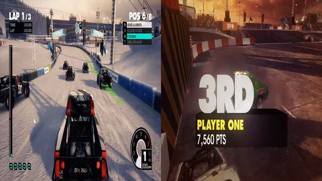 Dirt 3/Showdown XBOX 360 Split Screen Gameplay. смотреть онлайн