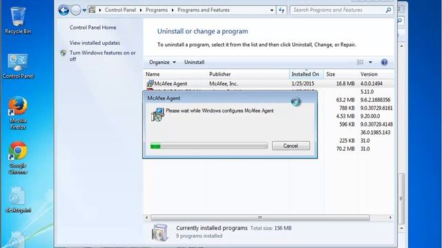 Uninstall McAfee Agent 4.0.0.1494 on Windows 7 смотреть онлайн
