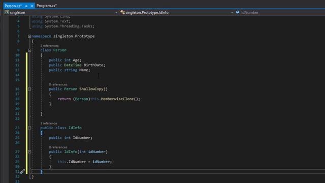 10 نمط النموذج الأولي Prototype design pattern in C# lang смотреть онлайн