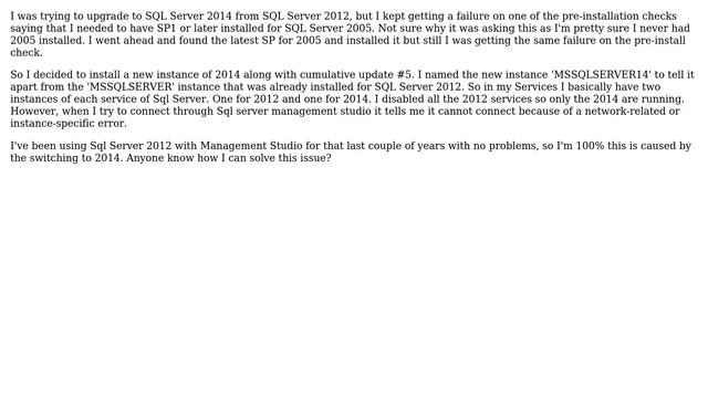 Databases: Can't connect to new instance of SQL Server смотреть онлайн