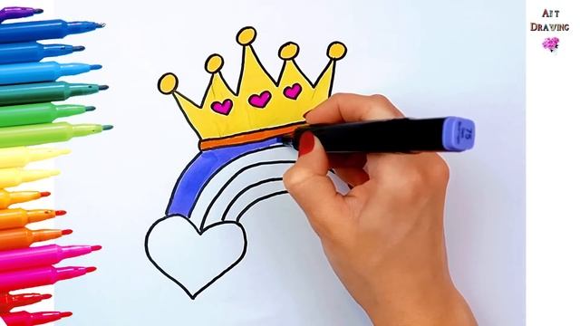 ✏️ Drawing Tutorial: How To Draw Eyes, Princess ?Crown?and Flowers ?