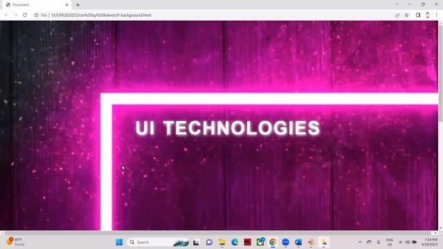 CSS - background attachment - Java Full Stack By Lokesh Jammugani 2023 April смотреть онлайн