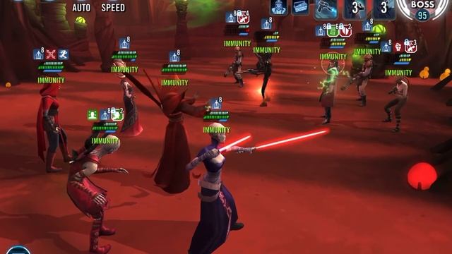 SWGOH Rise of the Empire Dark Side P3 Merrin Special Mission first try. смотреть онлайн