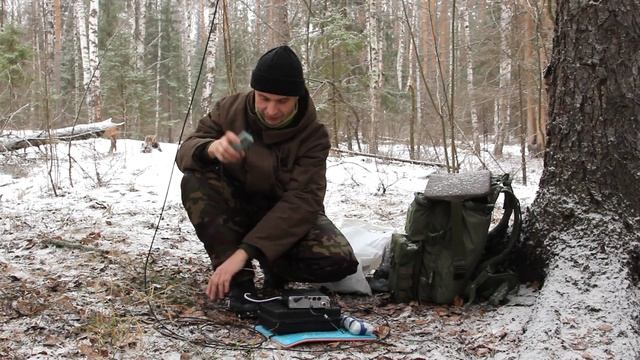 Выход в лес, развертывание КВ радиостанции, радиосвязь на 7МГц из леса смотреть онлайн