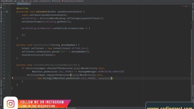 How to Request Phone Call Permission in Android | How to make a Phone Call From Android App смотреть онлайн