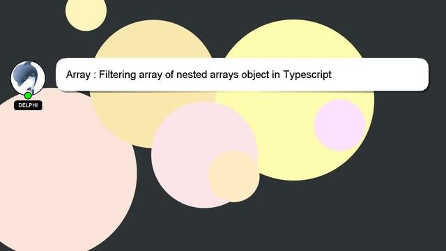 Array : Filtering array of nested arrays object in Typescript смотреть онлайн