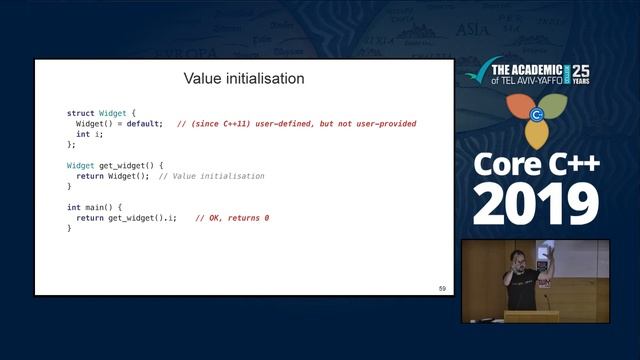 Core C++ 2019 :: Timur Doumler :: Initialisation in modern C++ смотреть онлайн