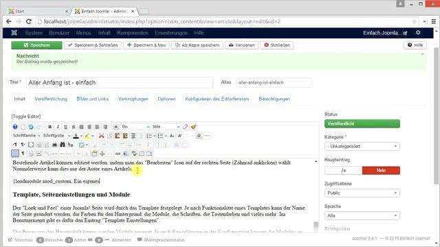 Lernvideo Loadmodule und Loadposition смотреть онлайн